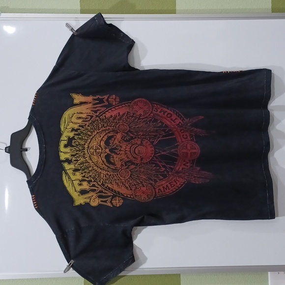 Affliction American Customs 2XL Black 2-side Graphic tshirt - Picture 3 of 6
